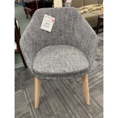 Used Marled Gray Modern Barrel Chair