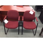 Used Burgundy Waiting Area Chairs