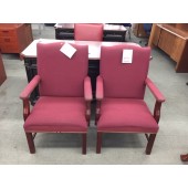 Used Burgundy Fabric Chair
