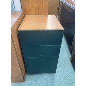 Used Black and Cherry Finish Small File Cabinet