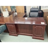 Used Mahogany L Shape Desk