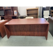 Used Cherry Finish Single Pedestal Desk