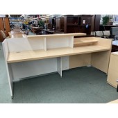 Used Maple and White Laminate Reception Desk