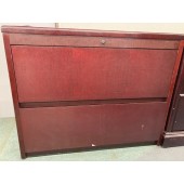 Used Two Drawer Mahogany Finish Lateral File