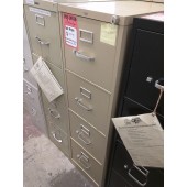 4 Drawer Vertical File Cabinet, Putty