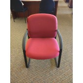 Red Fabric Side Chair 