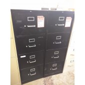 Black Legal Four Drawer Filing Cabinets