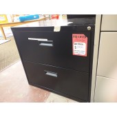 Black Two Drawer Lateral Filing Cabinet 
