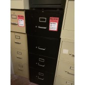 Black Legal-Sized Filing Cabinet, Vertical