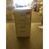 Used Two Drawer Vertical Filing Cabinet, Letter-sized Putty