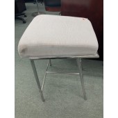 Used White Upholstered Stool