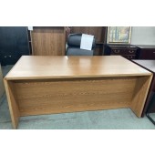 Double Pedestal Oak Desk 