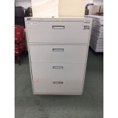 White Metal Lateral File Cabinet