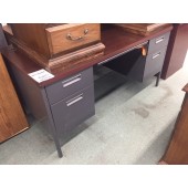 Used HON Double Ped Metal Desk