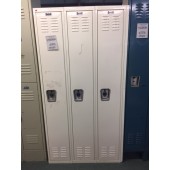 Triple Single Tier Metal Lockers