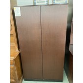 Mahogany Finish Wardrobe-Storage Cabinet