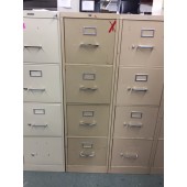 Used HON Tan Four Drawer Vertical File Cabinet