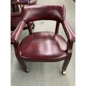 Used Burgundy Captain's Side Chair