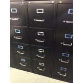 CLOSEOUT Black Four Drawer Filing Cabinet