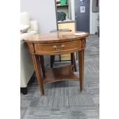 Used Round Maple Side Table