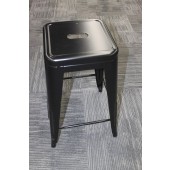 Used Black Metal Stool