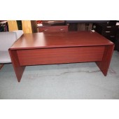 Used Mahogany Laminate Double Pedestal Desk