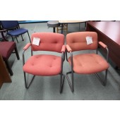 Used Coral Cantilever Guest Chair