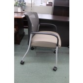 Used Taupe and Black Side Chair