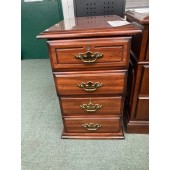 Used Cherry Finish Small File Cabinet