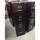 Closeout Black Four Drawer 25" D File Cabinet by HON