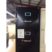 Black Two Drawer Filing Cabinet