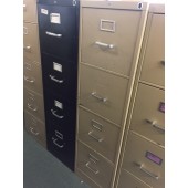 Four Drawer Filing Cabinet, Tan Finish