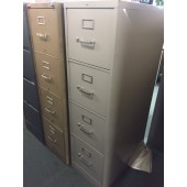 Putty Finish Four Drawer Filing Cabinet