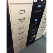 Used Four Drawer Filing Cabinet, Putty Finish