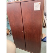 Mahogany Finish Wardrobe-Storage Cabinet