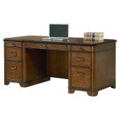 Martin Kensington Double Pedestal Desk Warm Fruitwood