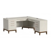 Pomona Pedestal L-Shaped Desk by Martin Furniture