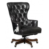 Hooker Furniture Home Office Katherine Executive Swivel Tilt Chair w/ Black & White HOH