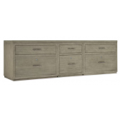 Hooker Furniture Home Office Linville Falls 96" Credenza with Small File and 2 Lateral Files 