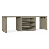 Hooker Furniture Home Office Linville Falls 96" Desk with Open Shelves and 2 Legs