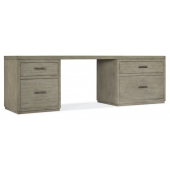 Hooker Furniture Home Office Linville Falls 96" Desk with Small File and Lateral File