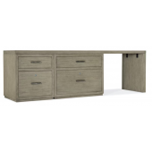 Hooker Furniture Home Office Linville Falls Desk - 96in Top-Small File-Lateral File and Leg