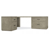 Hooker Furniture Home Office Linville Falls Corner Combo with Lateral File and Small File