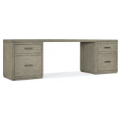 Hooker Furniture Home Office Linville Falls 84" Desk with 2 Small Files