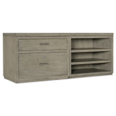 Hooker Furniture Home Office Linville Falls 72" Credenza with Lateral File and Open Shelves