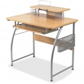 NEW Lorell Upper Shelf Laminate Computer Desk