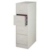 Fortress 22" Deep Four Drawer Vertical Light Gray File Cabinet