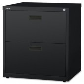 Lorell Two Drawer 30"W Black Lateral File Cabinet LLR60557