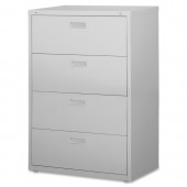 Lorell Four Drawer 30"W Light Gray Lateral File Cabinet