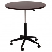 32″ Mobile Round Table, Mahogany